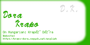 dora krapo business card